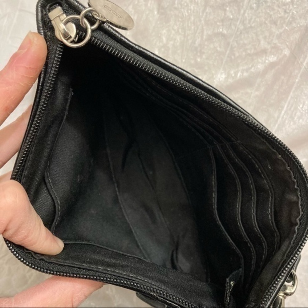 Coach black signature c large wristlet bag - Picture 5 of 6